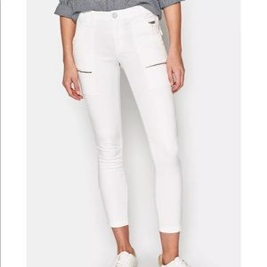 Joie Jeans Porcelain Park Skinny White Zipper at Ankle Skinny Jeans US25 ($218)